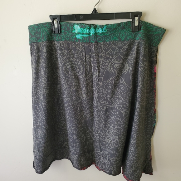 Desigual colorful stretch skirt sz xl - Picture 3 of 9